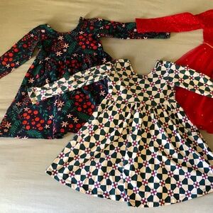 Hanna Andersson Long Sleeve Skater Dresses 4T
